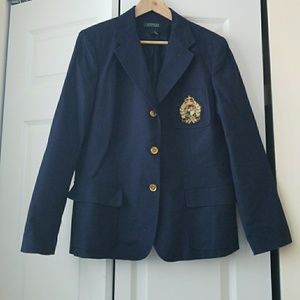 Lauren Ralph Lauren Crested Blazer size 16